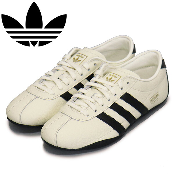 正規取扱店 adidas (アディダス) JQ0597 TOKYO W レディース スニーカー オフホワイト/コアブラック/ゴールドメタリック AD325|THREE WOOD 店