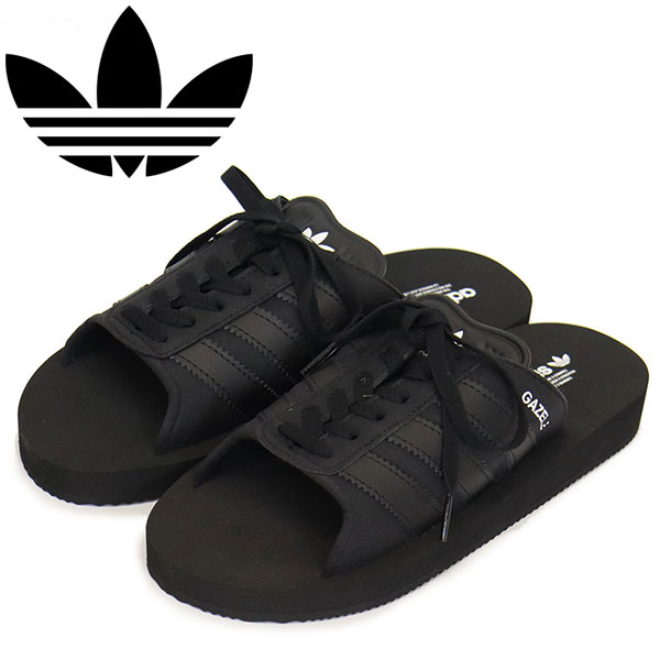 正規取扱店 adidas (アディダス) JQ7423 GAZELLE BEACH W サンダル コアブラック/ブラック/ホワイト AD315