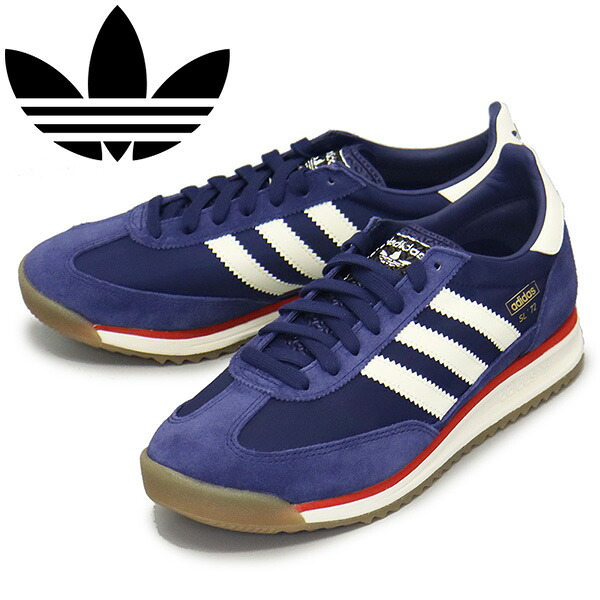 正規取扱店 adidas (アディダス) JR8789 SL 72 RS スニーカー ダークブルー/オフホワイト/レッド AD328