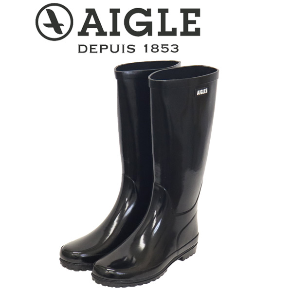 sale 割引き販売 置き目取りまわし店 AIGLE (エーグル) ZZFS056 ELIOSA エリオサ レディース ロング 天然ゴムブーツ 008 NOIR A AGL045 レディース靴-レインシューズ・長靴