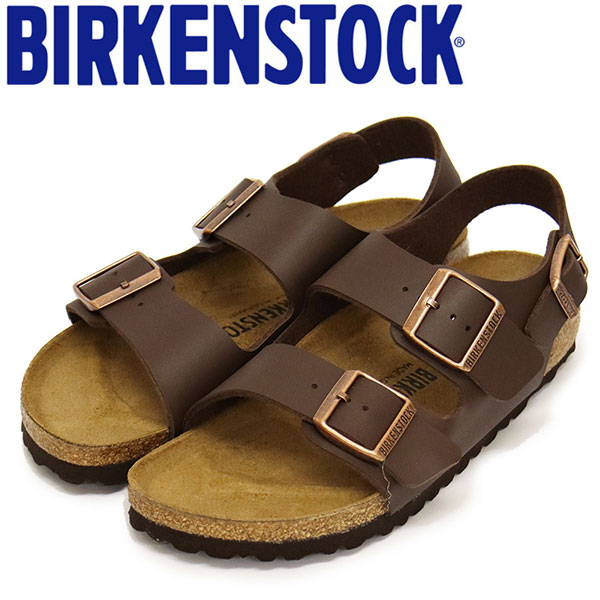 正規取扱店 BIRKENSTOCK (ビルケンシュトック) 34703 Milano BS ミラノ ビルコフローサンダル DARK BROWN ナロー幅 BI231
