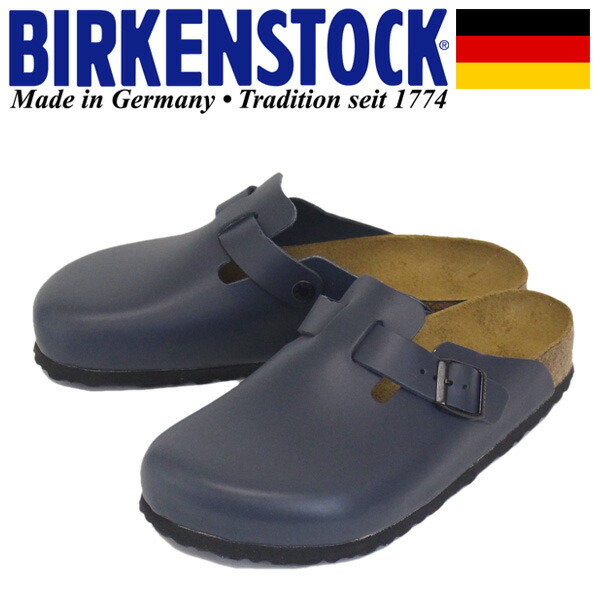 正規取扱店 BIRKENSTOCK (ビルケンシュトック) BOSTON (ボストン) スムースレザー サンダル レギュラー(幅広) Blue BI093