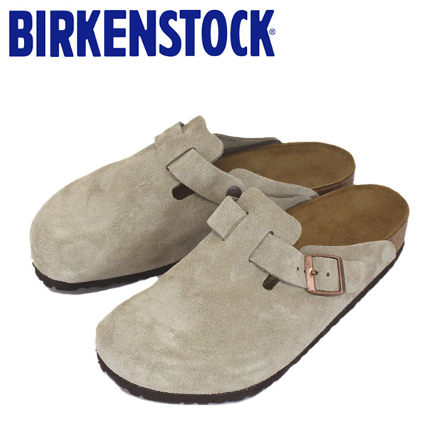 birkenstock boston suede leather taupe