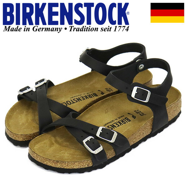 定まり取りまわし店 BIRKENSTOCK (ビルケンシュトック) 1021487 KUMBA クンバ なめし革サンダル BLACK ナロー幅 BI196