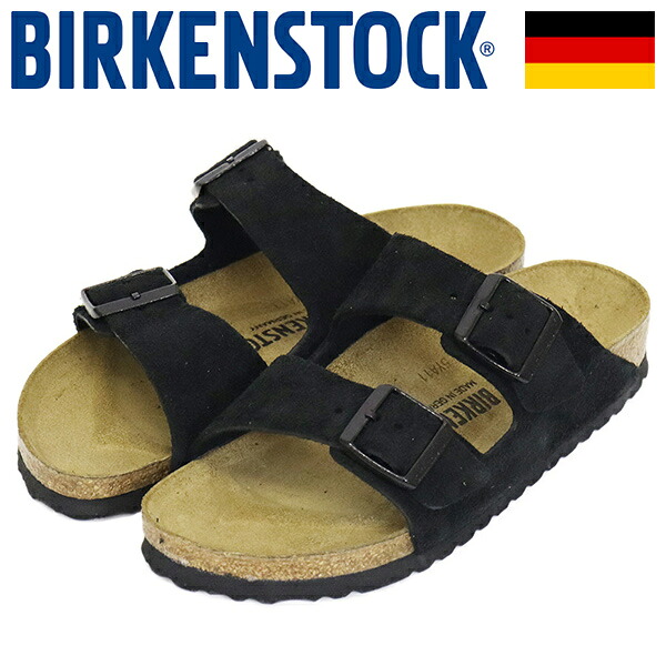 正規取扱店 BIRKENSTOCK (ビルケンシュトック) 1027164 ARIZONA アリゾナ スエードレザーサンダル BLACK ナロー BI498｜THREE WOOD 店