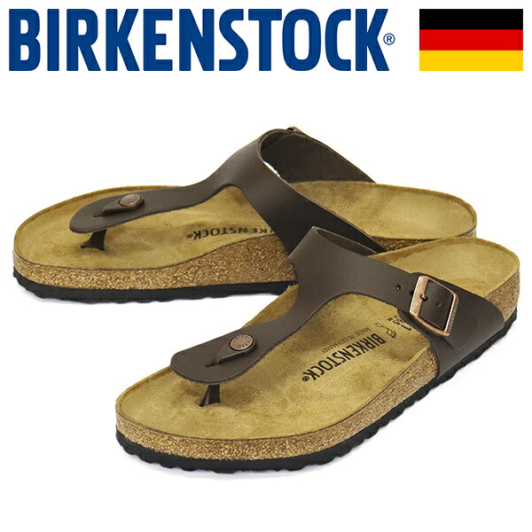 正規取扱店 BIRKENSTOCK (ビルケンシュトック) 1029240 GIZEH ギゼ ナチュラルレザーサンダル DARK BROWN レギュラー幅 BI403|THREE WOOD 店