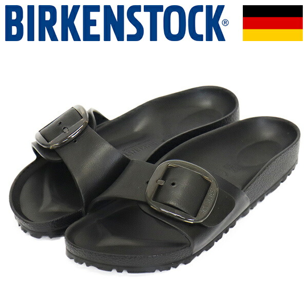 正規取扱店 BIRKENSTOCK (ビルケンシュトック) 1029635 MADRID BIG BUCKLE マドリッド ビッグバックル EVAサンダル BLACK ナロー幅 BI443|THREE WOOD 店