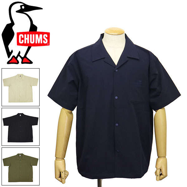 置き目取りまわし店 CHUMS (チャムス) CH02-1261 Seerchucker Stretch S/S Shirt シアチャッカーストレッチシャツ CMS193