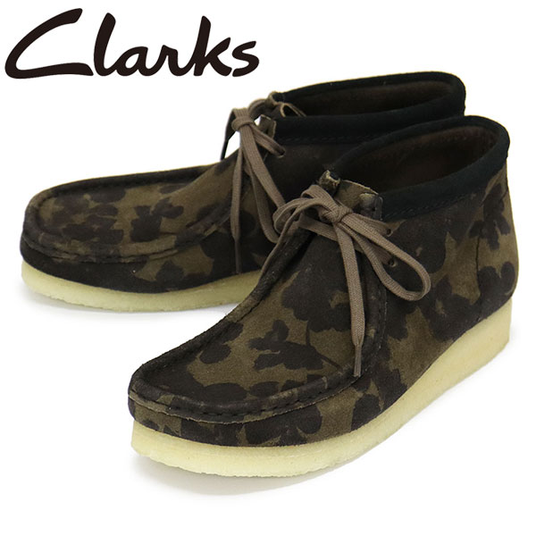 正規取扱店 Clarks (クラークス) 26174035 Wallabee Boot ワラビーブーツ メンズ ブーツ Blk/KhakiFloral CL093