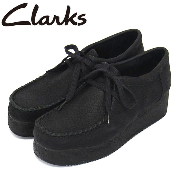 正規取扱店 Clarks (クラークス) 26148632 Wallacraft Lo ワラクラフト ロー レディースシューズ Black Nubuck CL052