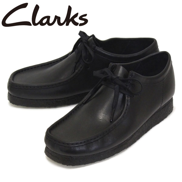 置き目取りまわし店 Clarks (クラークス) 26155514 Wallabee ワラビー メンズシューズ Black Leather CL026