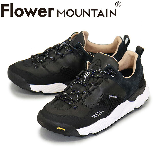正規取扱店 Flower MOUNTAIN(フラワーマウンテン) FM66-1-027 BACK COUNTRY スニーカー Jet Black FM056｜THREE WOOD 店