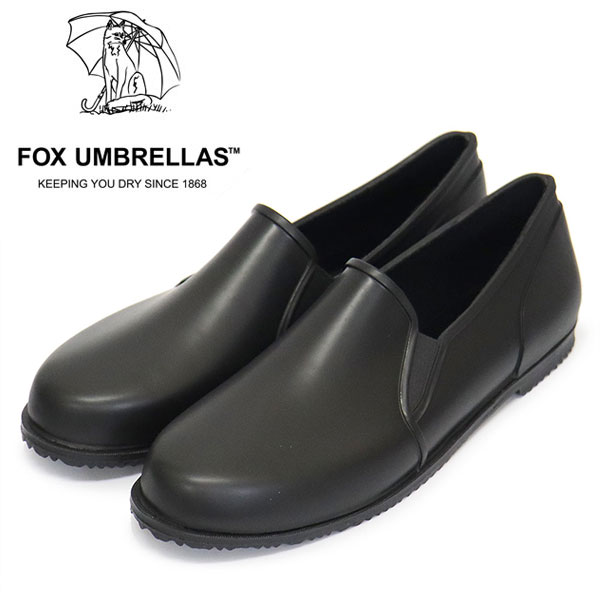 置き目取りまわし店 FOX UMBRELLAS(フォックスアンブレラズ) WOMEN\u0027S 01W SLIP ON DRESS レディース ラバースリッポン お召しもの 黒いこと つやなし日本製 FU018 ローファー-靴-レディース靴