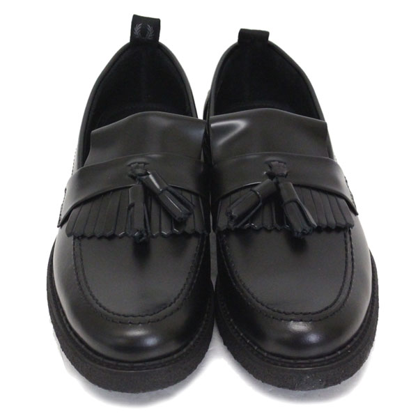 割り引き 正規取扱店 FRED PERRY フレッドペリー x GEORGE COX ジョージコックス Wネーム B9278 TASSEL  LOAFER タッセルローファー レザーシューズ 102 BLACK FP371 sociedad.com.ar