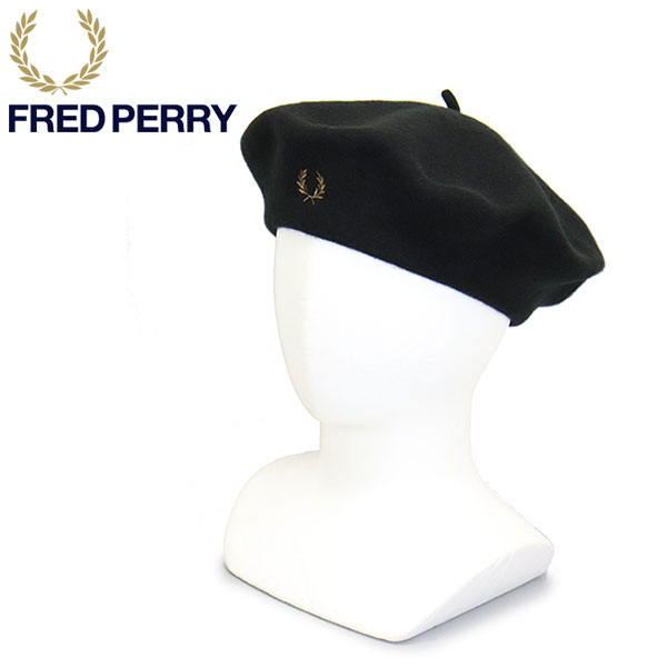 定め事取りまわし店 FRED PERRY (フレッドペリー) HW7646 BERET ベレー帽 102 BLACK FP429