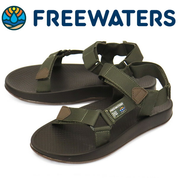 正規取扱店 FREE WATERS (フリーウォータース) MO-077 CLOUD9 SPORT MNS クラウド9 スポーツ メンズサンダル OLIVE FW011