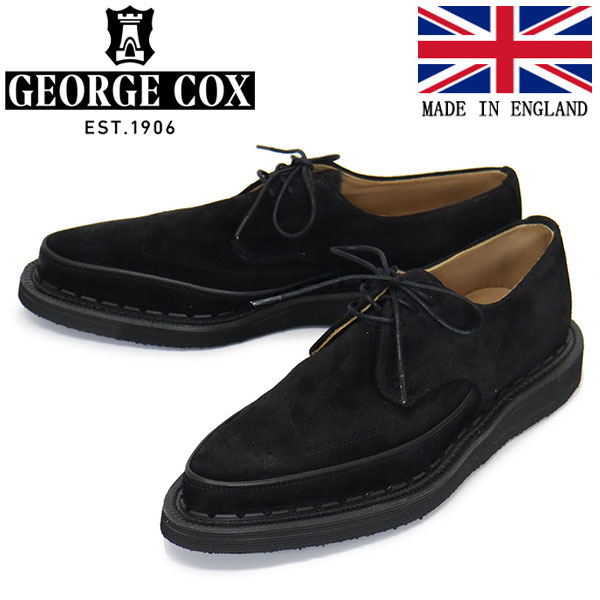 正規取扱店 GEORGE COX (ジョージコックス) STRUMMER GIBSON 10635 EVAソール レザーシューズ 090 BLACK SUEDE|THREE WOOD 店