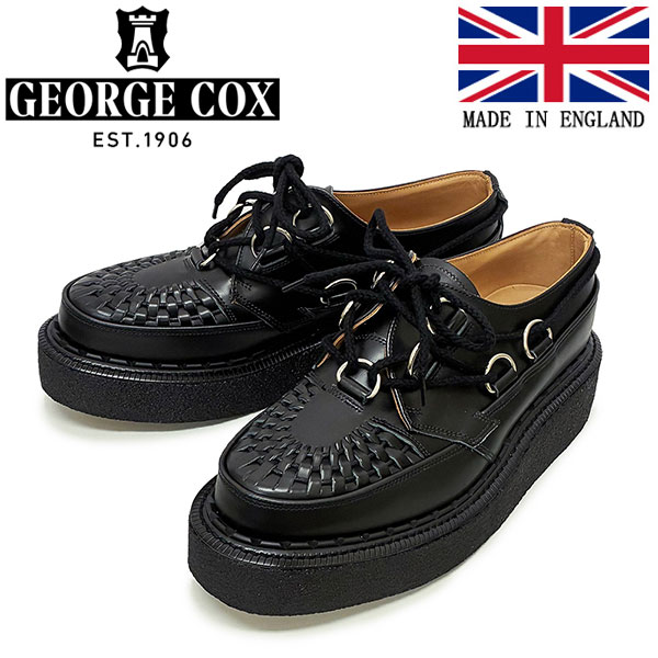 正規取扱店 GEORGE COX (ジョージコックス) D-RING TIE SKIPTON 15509 VI ラバーソール レザーシューズ 040 BLACK