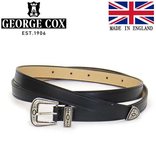 置き目取りまわし店 GEORGE COX (ジョージコックス) Western Belt ウエスタン胴締め Black