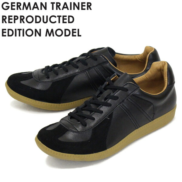 正規取扱店 GERMAN TRAINER (ジャーマントレーナー) 42500 アクションレザー スニーカー BLACK GT002 7,357円