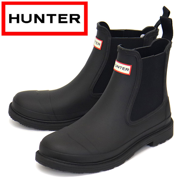 sale セール 正規取扱店 HUNTER (ハンター) MEN'S MFS9016RMA COMMANDO CHELSEA BOOT メンズ コマンド チェルシー ブーツ BLACK HU229｜THREE WOOD 店