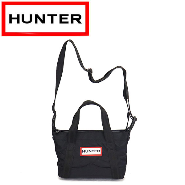 sale セール 正規取扱店 HUNTER (ハンター) UBS1203KBM NYLON TOPCLIP TOTE MINI トート バッグ BLACK HU250｜THREE WOOD 店