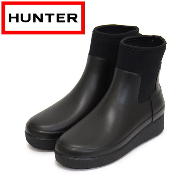 sale 割引き販売 置き目取りまわし店 HUNTER (山立ち) WOMEN\u0027S WFS2046NRE REFINED CREEPER NEO CHELSEA レディース リファインド クリーパー ネオ チェルシー レインブーツ BLACK HU225 ブーツ・長靴-レディース靴-レインシューズ・長靴
