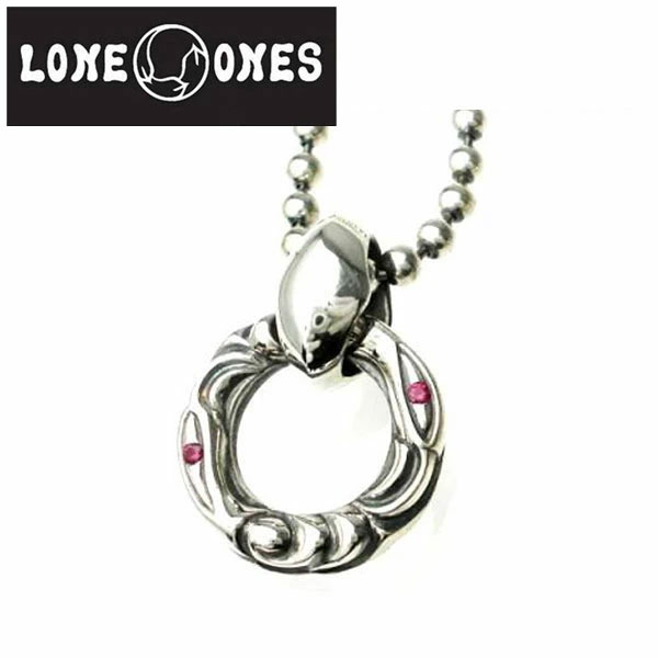 正規取扱店 LONE ONESロンワンズ LINKED CRANE RINGwith RUBY & MEDIUM MF BALL CHAIN(リンクド クレーンリング ルビー M MFボールチェーン)