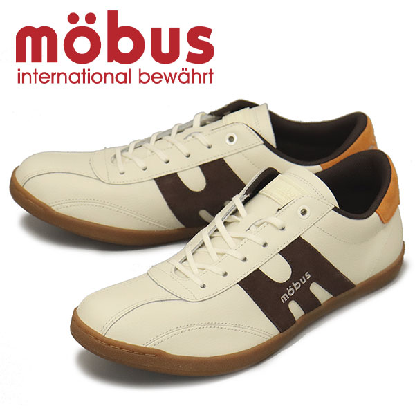 sale セール 正規取扱店 mobus (モーブス) M-2101T-1342 NEW MUNSTER ニューミュンスター レザースニーカー CRM/D.BRW/ORG MBS003｜THREE WOOD 店 7,877円