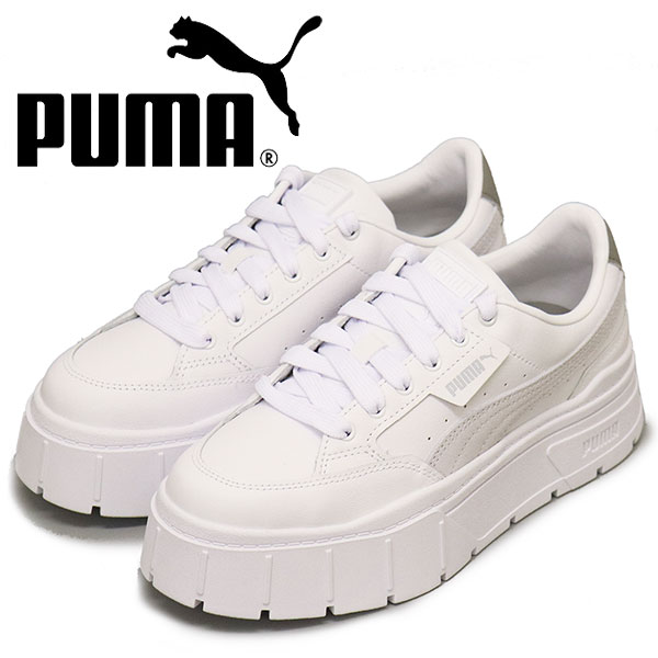 正規取扱店 PUMA (プーマ) 384363 ウィメンズ メイズ スタック スニーカー 18 プーマホワイトxスレート PM238