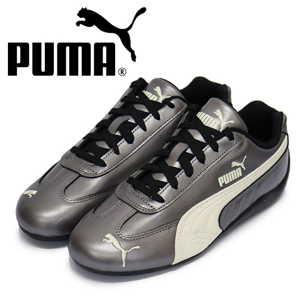 正規取扱店 PUMA (プーマ) 403689 ユニセックス スピードキャット メタリック スニーカー 02 PUMA BLACK-WARM WHITE PM246