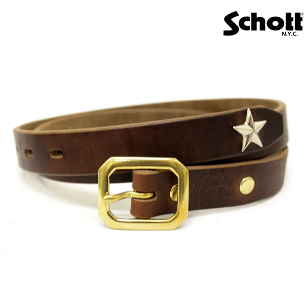 極美品　Schott ショット　パーフェクトベルト　ナロー　34 ブラウン 楽天市場】SCHOTT ショット 3129046 SCT-PERFECTO BELT NARROW
