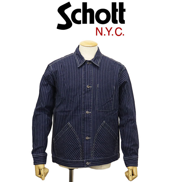 正規取扱店 Schott (ショット) 3952009 OLD HICKORY DENIM JACKET オールドヒッコリー デニムジャケット 367INDIGO