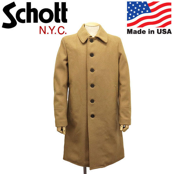 正規取扱店 Schott (ショット) 7653 C729NE SINGLE OFFICER COAT シングル オフィサーコート 50CAMEL