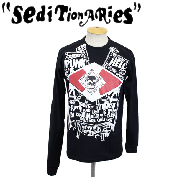正規取扱店 SEDITIONARIES by 666 (セディショナリーズ) PUNK GANG L/S (パンク ギャング ロングスリーブ) ブラック STD0003