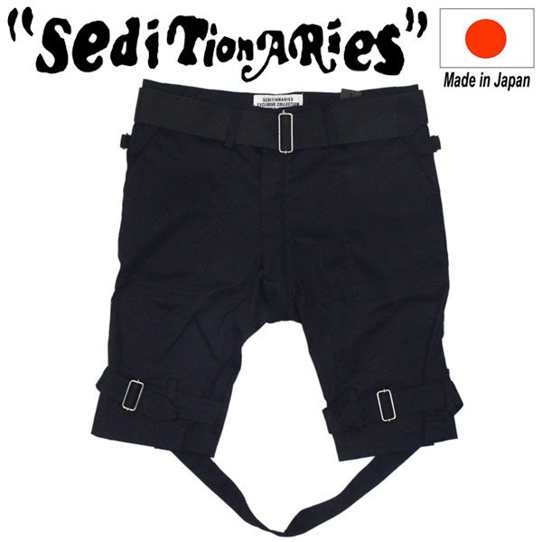 正規取扱店 SEDITIONARIES by 666 (セディショナリーズ) Bondage Shorts ボンデッジショーツ ブラック STP0005