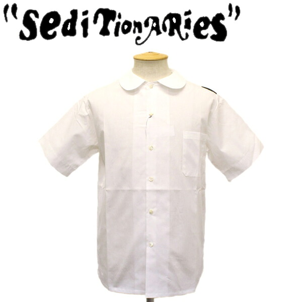 正規取扱店 SEDITIONARIES by 666 (セディショナリーズ) Peter Pan Shirt S/S (ピーターパンシャツ ショートスリーブ) 半袖 ホワイト STS0001｜THREE WOOD 店