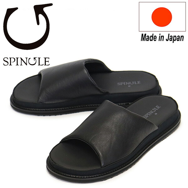正規取扱店 SPINGLE (スピングル) SP-1718 カンガルーレザーNewサンダル 日本製 05 Black SP039|THREE WOOD 店