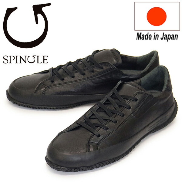 正規取扱店 SPINGLE (スピングル) SP-6143 カンガルーレザー×コートタイプ スニーカー 日本製 05Black SP033