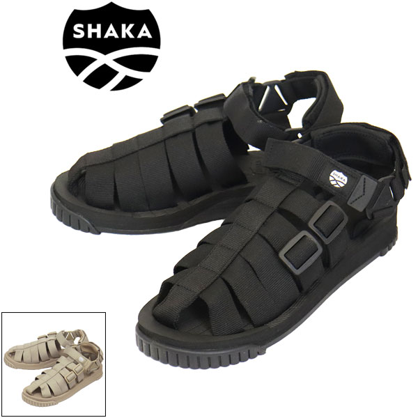 正規取扱店 SHAKA (シャカ) SK-101 HIKER ストラップ グルカサンダル BLACK SK004
