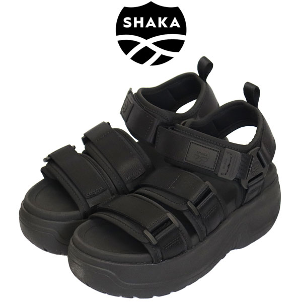 正規取扱店 SHAKA (シャカ) WMS SK-313 NEO BUNGY EVOL CHUNKY ストラップ 厚底 レディースサンダル BLACK SK011｜THREE WOOD 店
