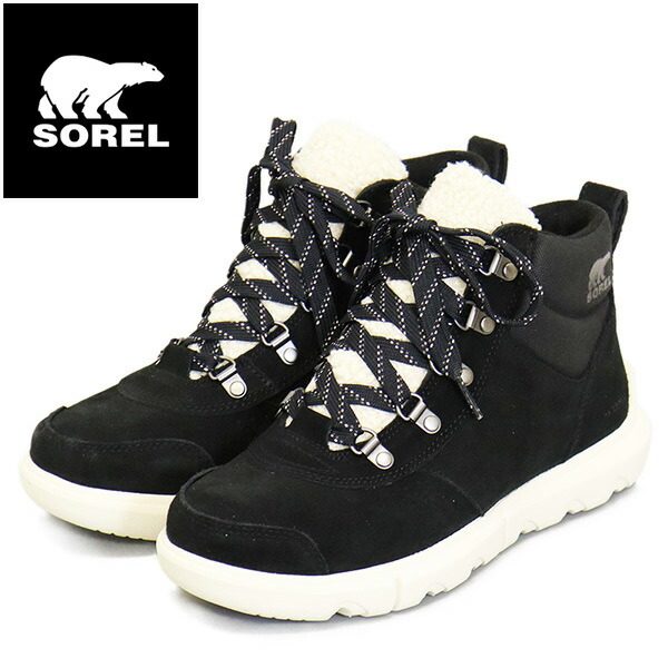 置き目取りまわし店 SOREL (ソレル) WMS NL5028 エクスプローラー ネクスト ツー ハイカー お水校正刷り レディースブーツ 010 BLACK SRL103