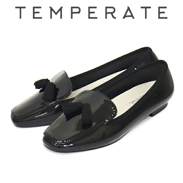 正規取扱店 TEMPERATE (テンパレイト) NOAH タッセルスリッポン レインシューズ BLACKxBLACK TMP026