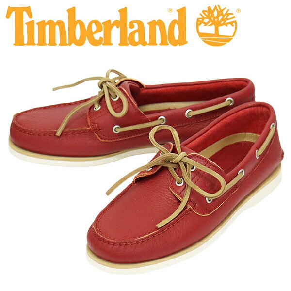 定まり取りまわし店 Timberland (ティンバーランド) A4187-A7W CLASSIC 2EYE BOAT 古典派音楽2アイボートデッキシューズ Red 結核症653