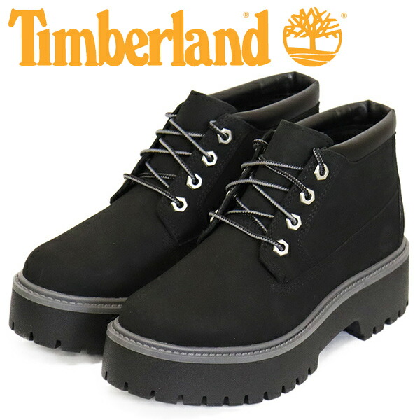 正規取扱店 Timberland (ティンバーランド) A5REN HRTG PLTFRM NELLI WP プレミアムウォータープルーフ プラットフォーム チャッカ レディース Black TB471｜THREE WOOD 店 16,060円