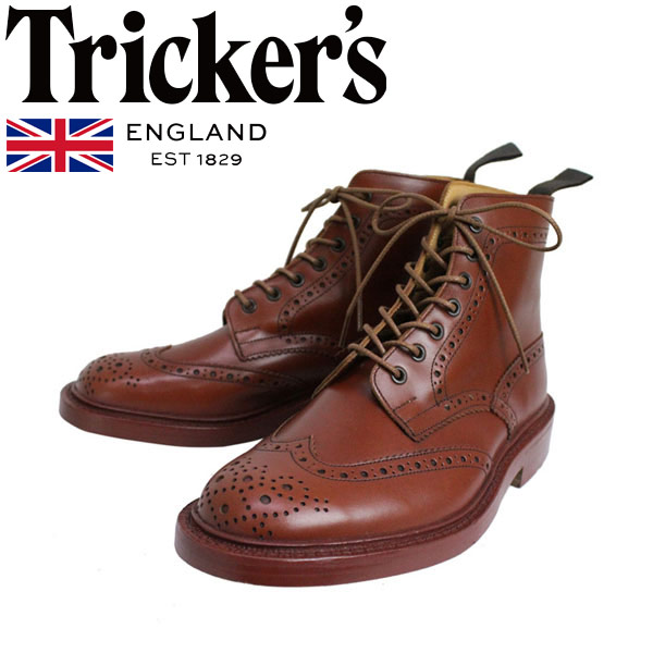 置き目取りまわし店 Tricker\u0027s トリッカーズ 2508M COUNTRY BROGUE(カントリーブローグ) ダブルレザーソール マロンアンティーク TK011