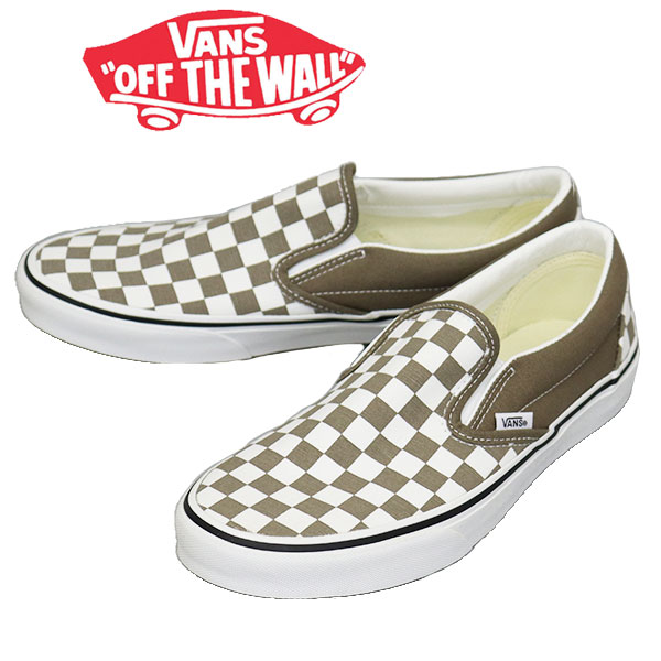 正規取扱店 VANS (ヴァンズ バンズ) VN000BVZ1NU Classic Slip-On クラシック スリップオン スニーカー Color Theory Checkerboard Walnut VN627