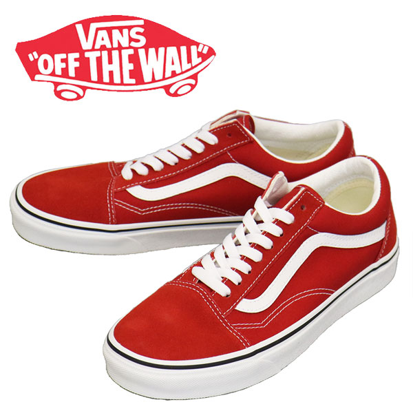 置き目取りまわし店 VANS (ヴァンズ バンズ) VN0A4BV5JV6 Ua Old Skool 年寄りの学校 スニーカー Racing Red x True White VN591