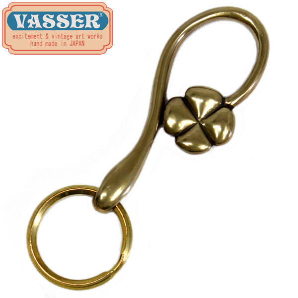 正規取扱店 VASSER(バッサー)Clover Key Chain Brass(クローバーキーチェーンブラス)
