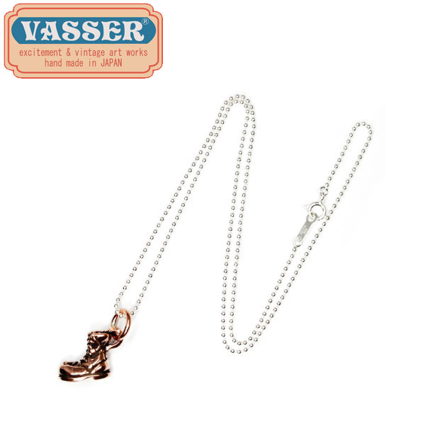 定め事取りまわし店 VASSER（バッサー） Biker Boot Pendant 2nd Copper w/Ball Chain(バイカーブーツペンダント 二番目 コッパー)